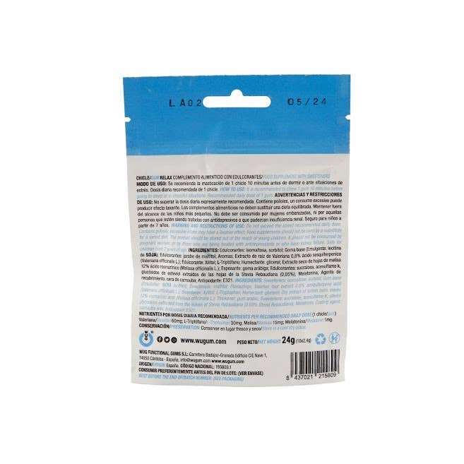 TRENDING CORPORATE - Venta al por mayor Chicles - Wug Pharma Relax 8437021215809