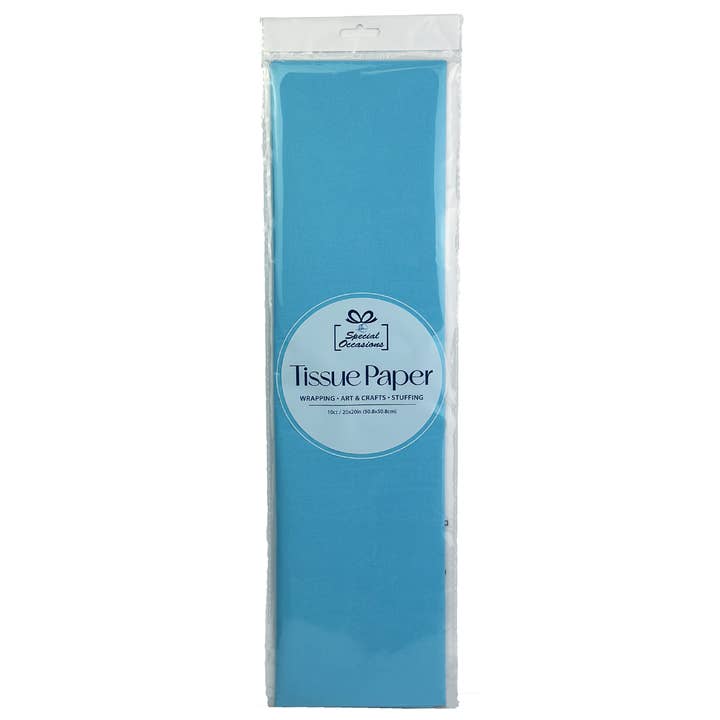 Party Tissue Paper Turquoise, 10 Sheets Gift Wrapping Paper for wholesale by Angels Craft