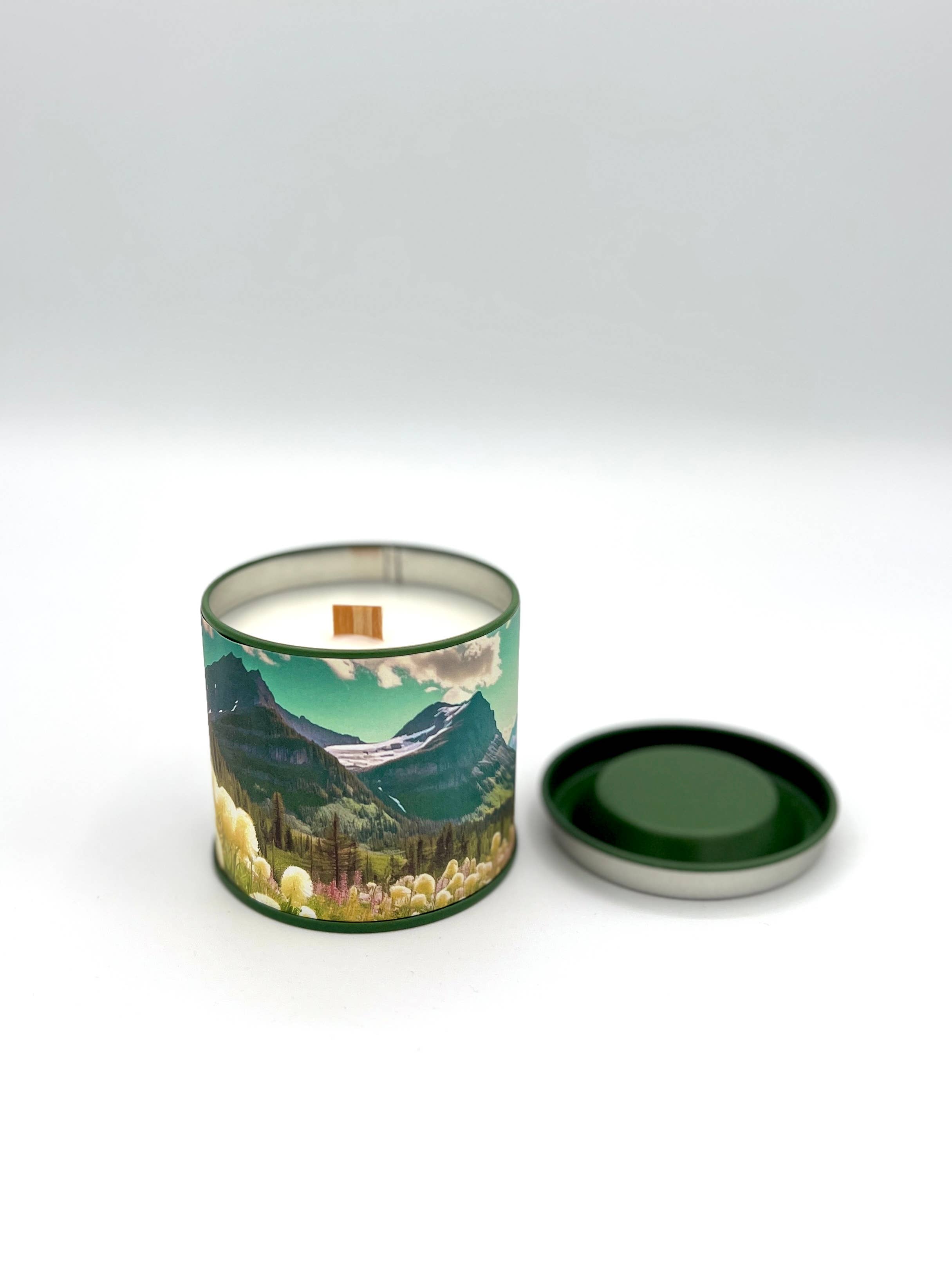 The Sacred Wild Candle Co - Vente Bougies de voyage - NOUVEAU ! Boîte de voyage avec carte vintage - MONTANA DERNIER MEILLEUR ENDROIT2