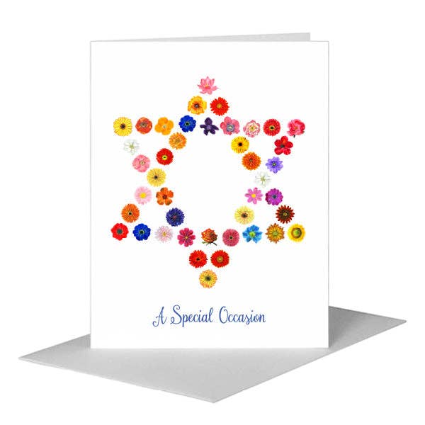 Davidstern, Grußkarte (#8028F) für den Großhandel von Printed Canvas