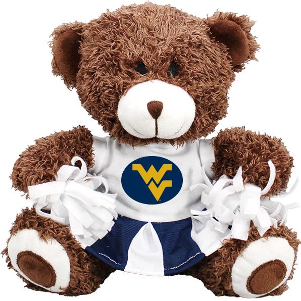 OURS EN PELUCHE POM-POM GIRL DES MOUNTAINEERS DE VIRGINIE-Occidentale AVEC ROBE pour la vente par Jenkins Enterprises