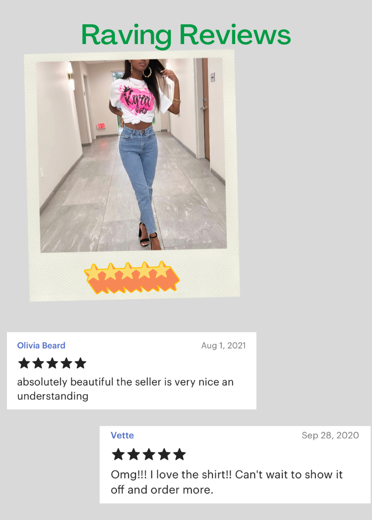 Galveston Airbrush - Vendita all'ingrosso Maglietta stampata - Donna - T-shirt personalizzata con nome ad aerografo8