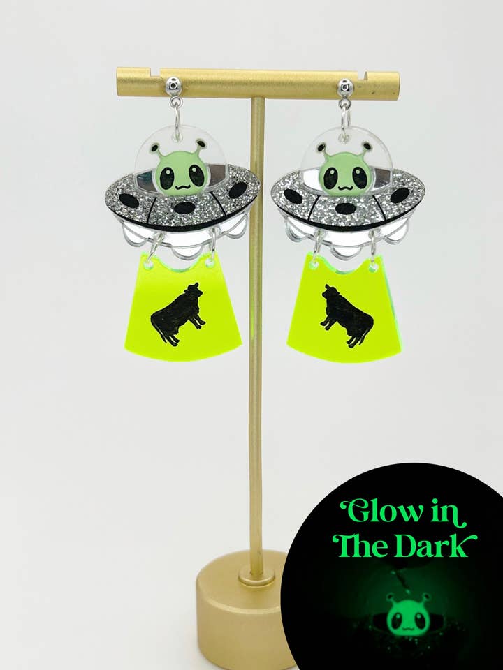 Akryl UFO øreringe for engroshandel hos Rayne Cloud Creations