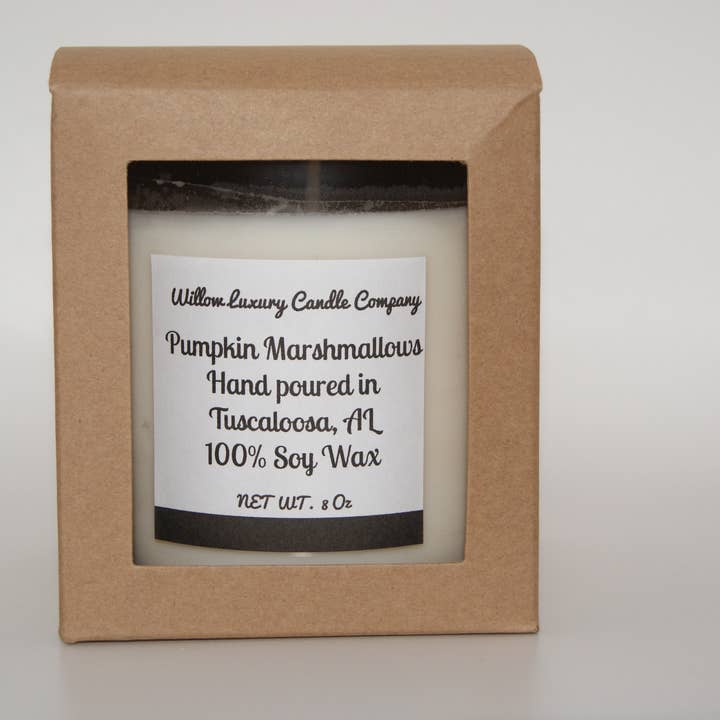 8 oz 100% vegan soy wax candles for wholesale by Willow Luxury Candle Company