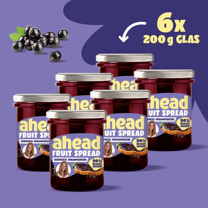 ahead - Wholesale Jam/Jelly - Blackcurrant Jam (Tray 6x200g)