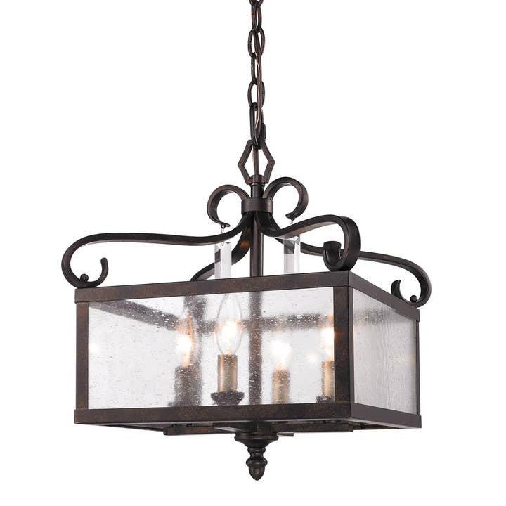 Golden Lighting - Wholesale Chandelier/Hanging Light - Valencia Semi-Flush (Convertible) in Fired Bronze 1