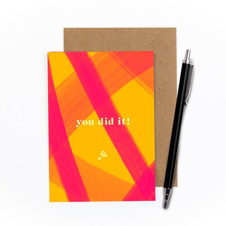 You Did It Foiled Card for wholesale by Amy Illustrates