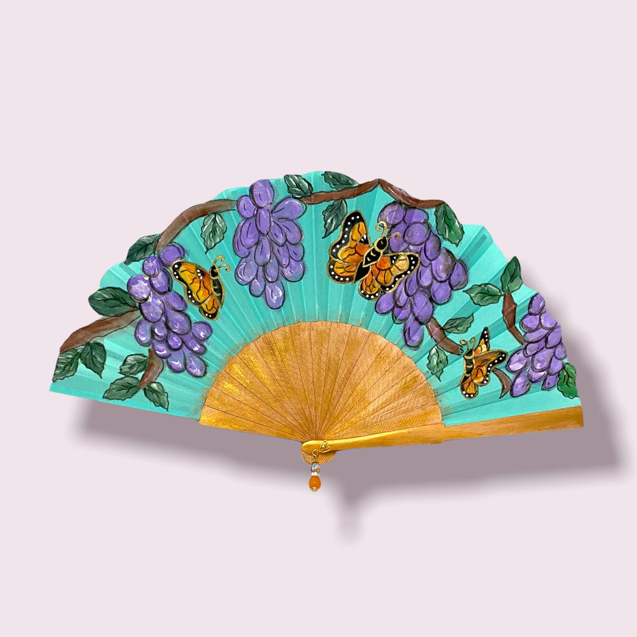 Arte e sfizio - Wholesale Handheld Folding Fan - Hand painted fans in fabric and wood15