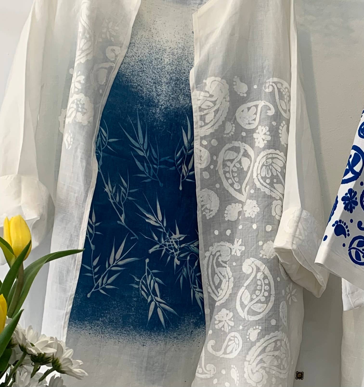 Tasselartesana - Wholesale Kaftan - Women's - Mediterranean linen CAFTAN, with handmade serigraphy 21