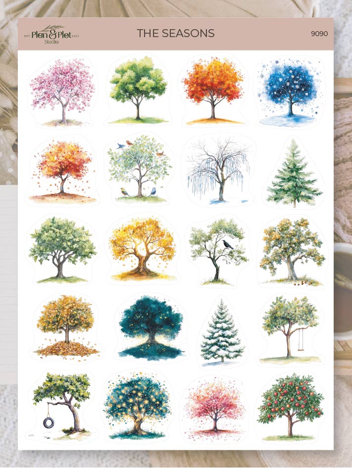 The seasons | Stickers for wholesale by Plan & Plot Studio