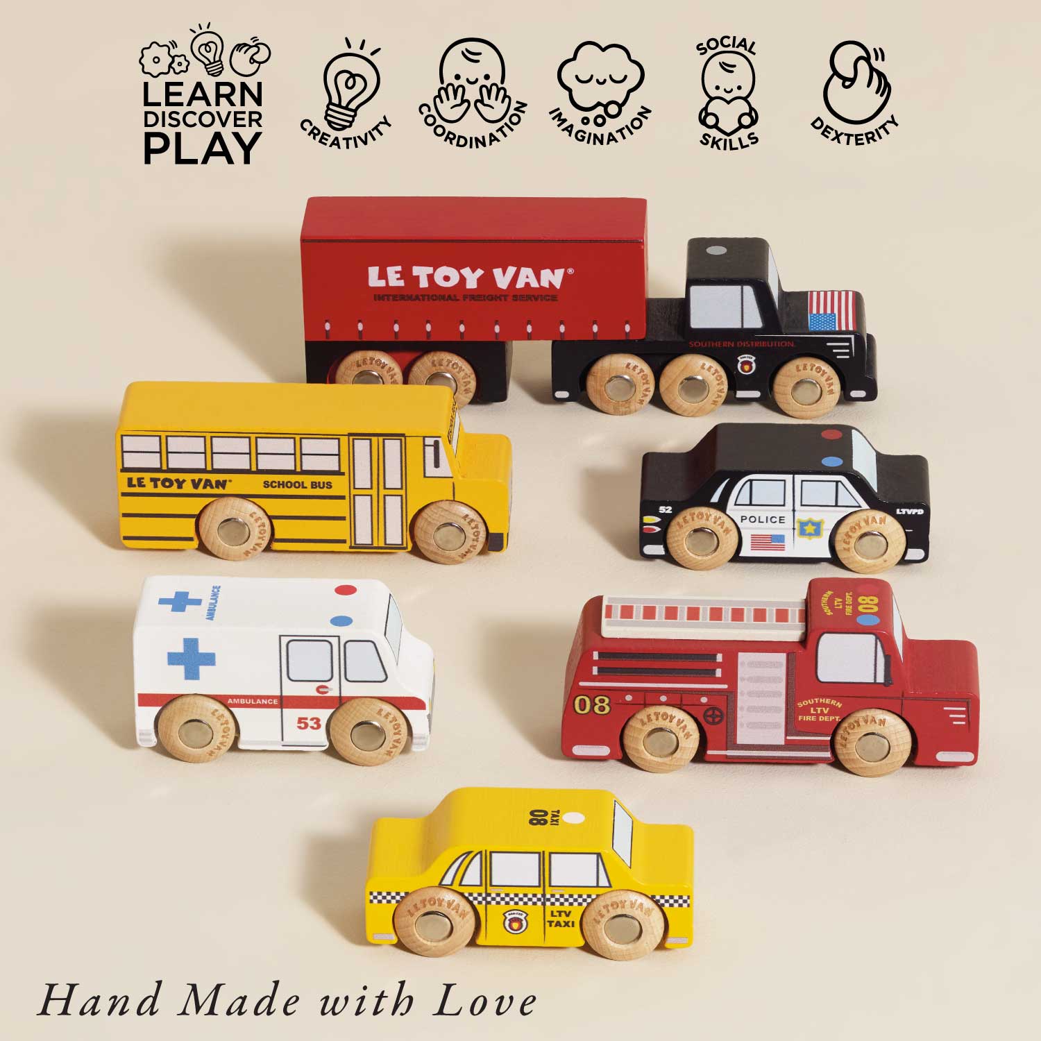 Le Toy Van, Inc. - Wholesale Toy Car/Truck - Kids - American Wooden Car Set2