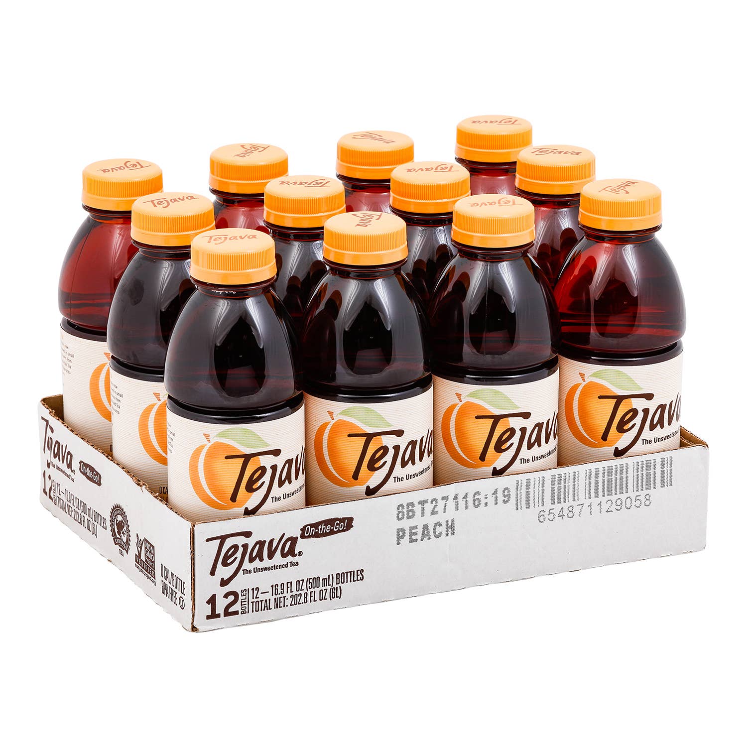 Crystal Geyser Water Company - Wholesale Iced Tea - Tejava Unsweetened Peach Iced Tea (pack of 12)2