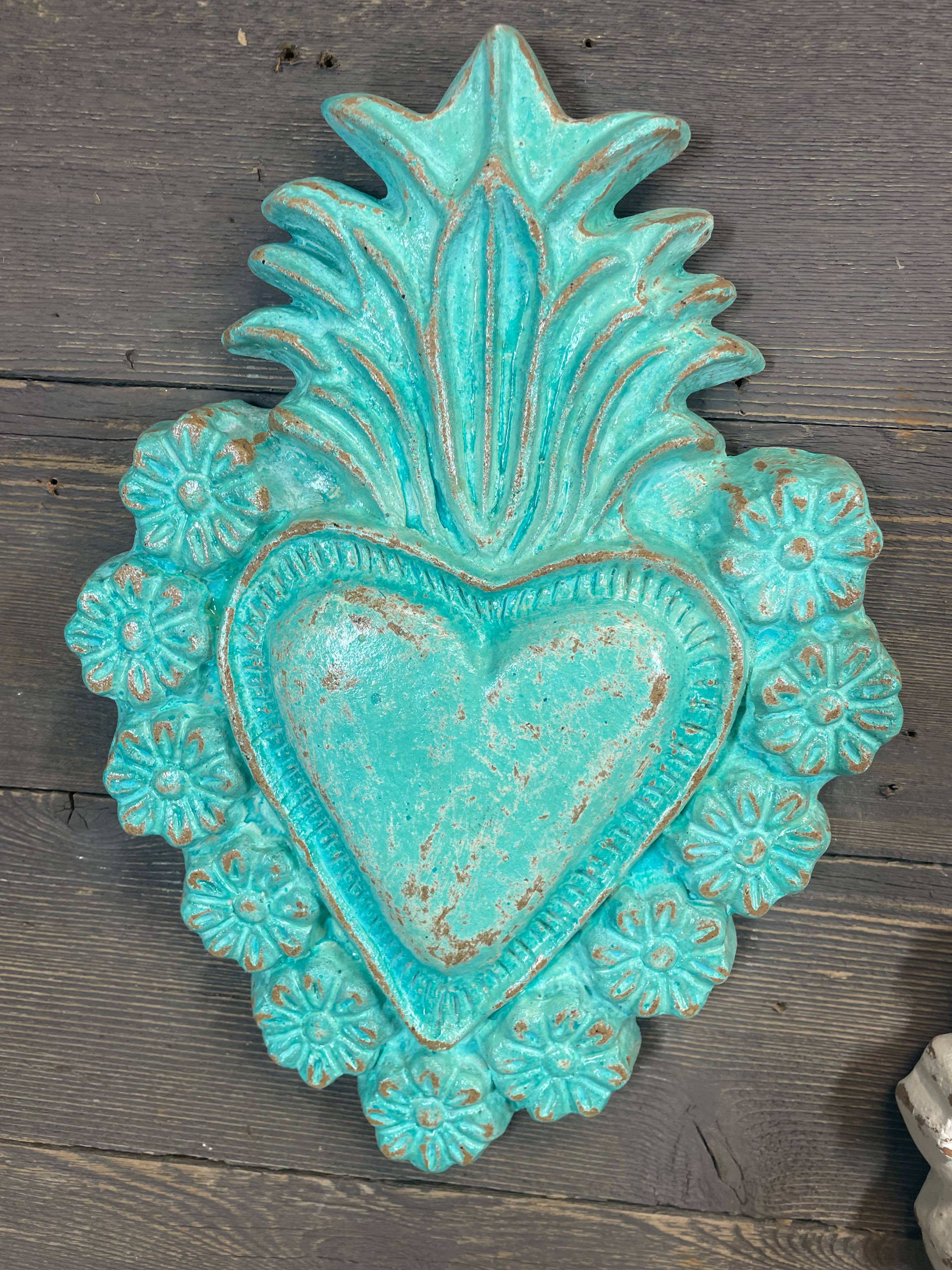 My Amigos Imports - Wholesale Wall Decor - Kids & Baby - Amore Large Clay Heart-WH5-Handmade-10x14 inches-3 Colors3
