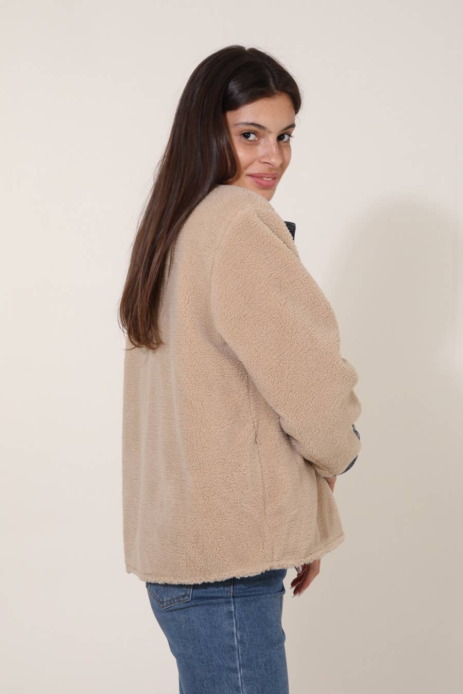 Attrait Paris – wholesale Päls/fuskpäls - Dam – Jeanrock med kort päls i bi-material14