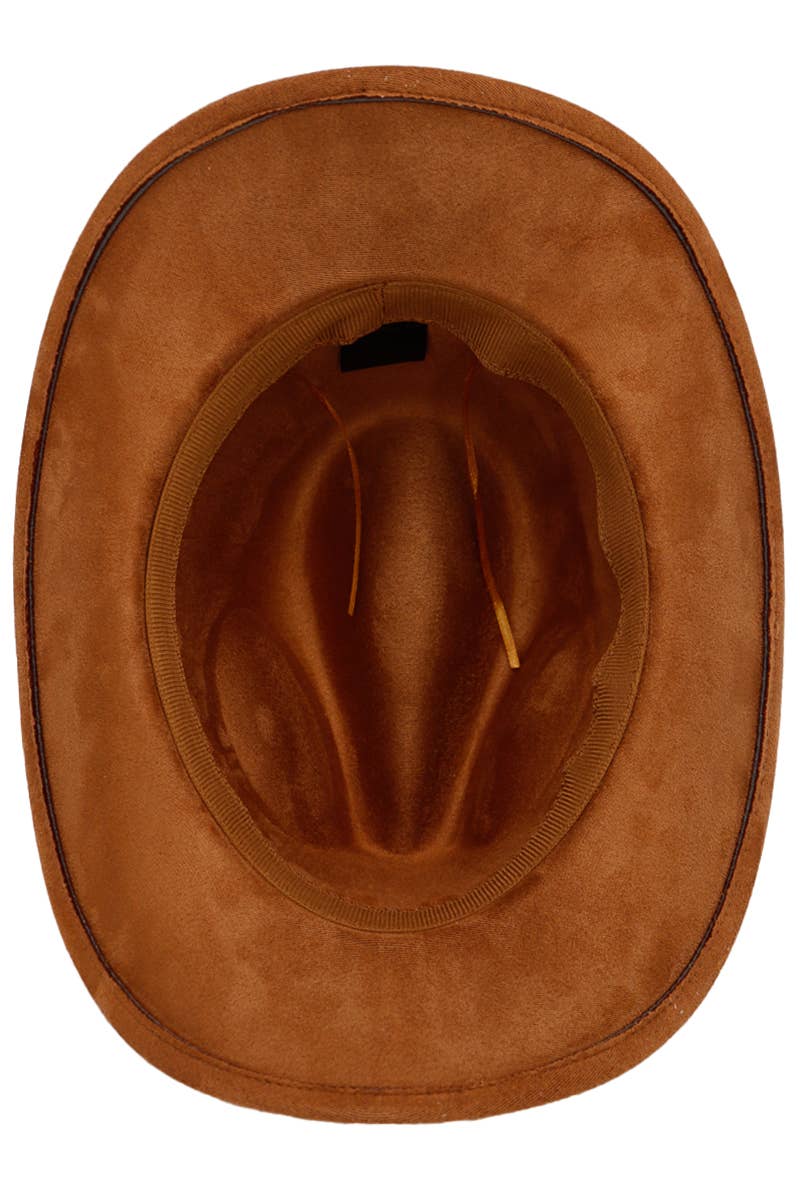 Cap Zone – Engroshandel Cowboyhat - Unisex – Western spænde bælte imiteret nubuck ruskind cowboyhat22