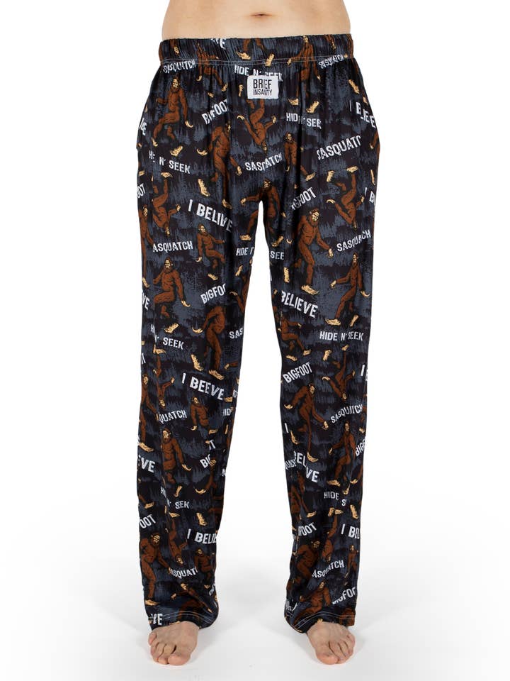 Pantalon de pyjama et de salon Bigfoot anthracite pour la vente par BRIEF INSANITY