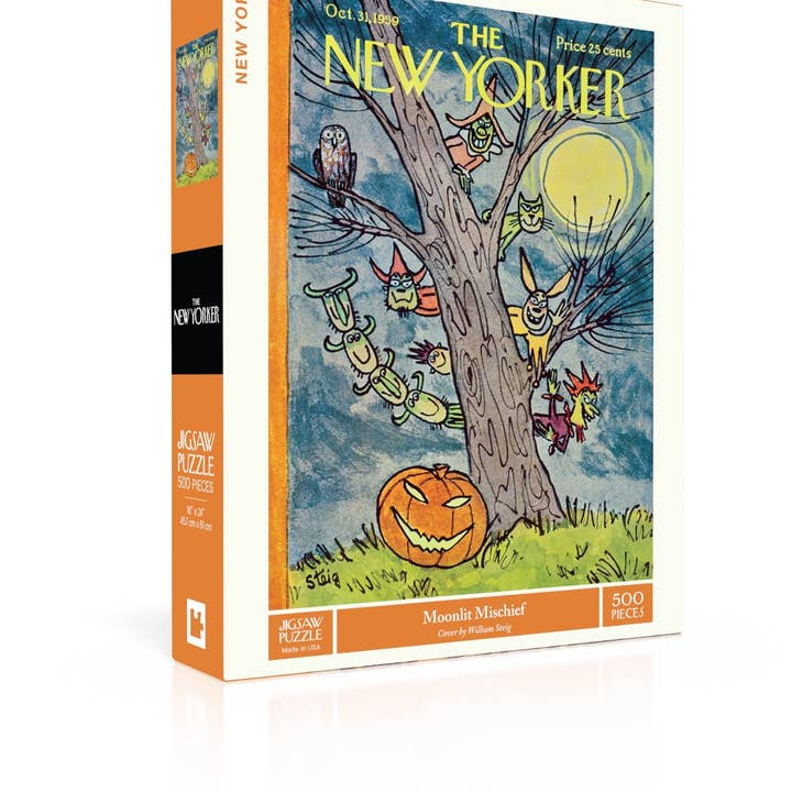 New York Puzzle Company - Wholesale Puzzle - Adult - Moonlit Mischief - 500 Piece Jigsaw Puzzle