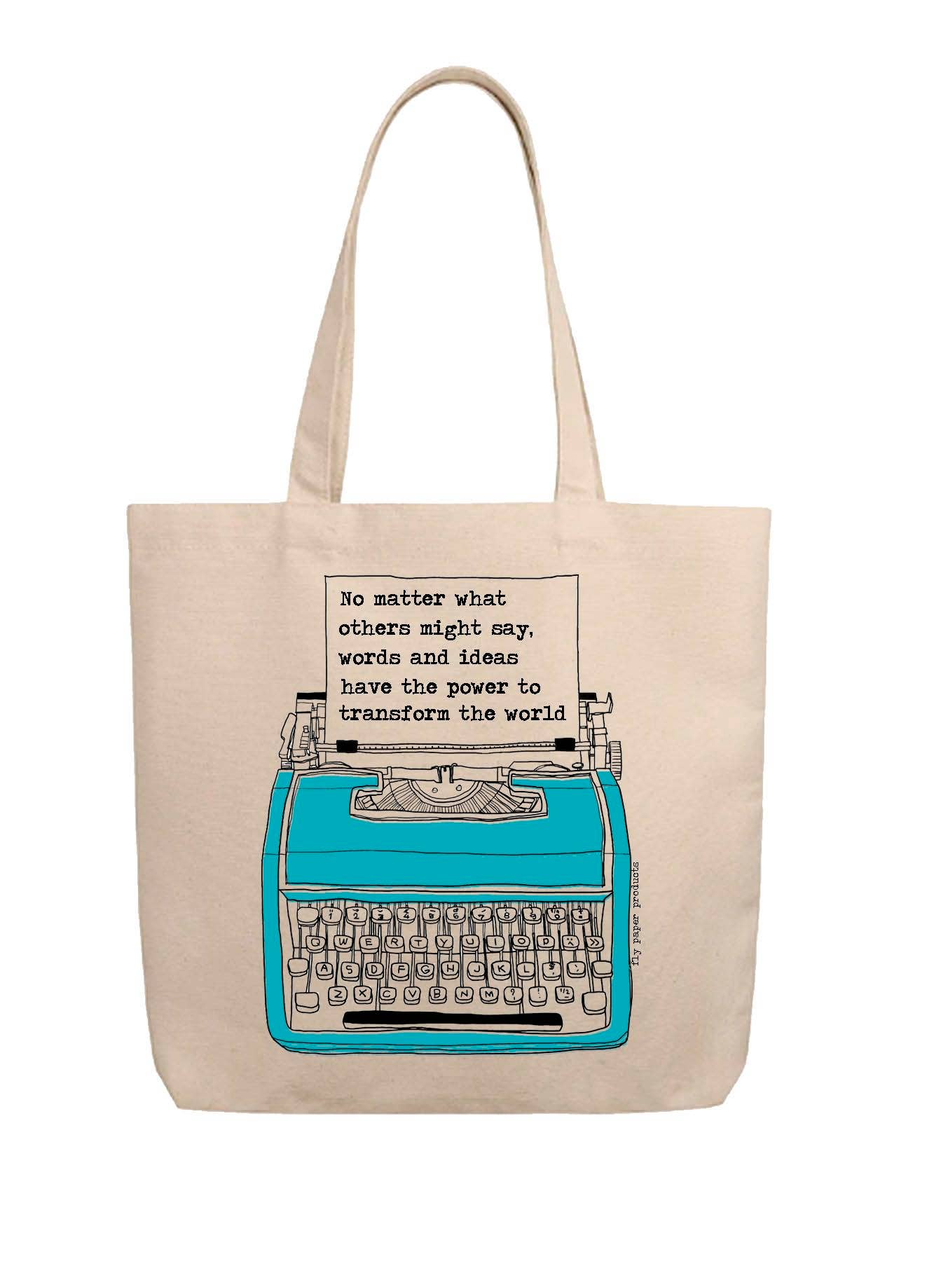 Fly Paper Products - Wholesale Tote Bag - Unisex - Words and Ideas have Power Organic Cotton Tote