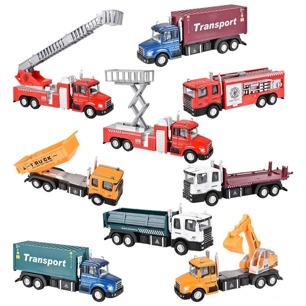 JSBlueRidge Toys - Venta al por mayor Coches/camiones de juguete - Niños - Camiones de metal fundido con retroceso para niños10