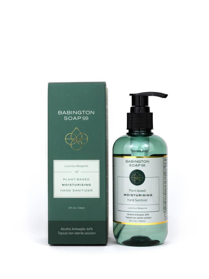 Award winning 2-in-1 plant-based sanitizer - Bergamot for wholesale by Babington Soap Co.