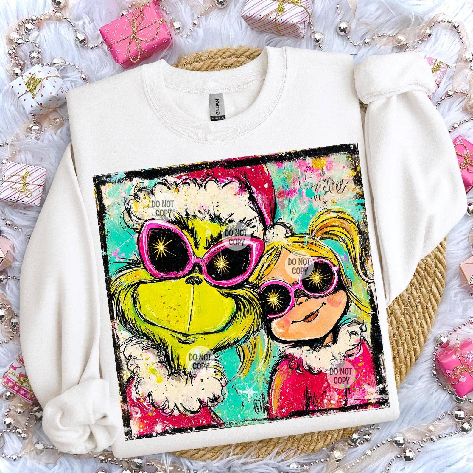 DLT Ecommerce - Wholesale T-Shirt (Graphic) - Women's - Preppy Grichmas Christmas Shirt, Trendy Christmas Sweatshirt2