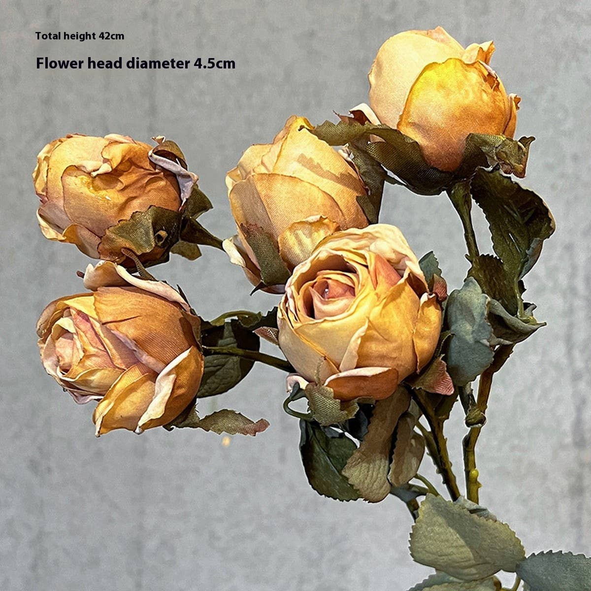 ACCITY - Wholesale Artificial Flowers - High-End Burnt Edge Rose Bouquet for Table Decor_CWMM65889