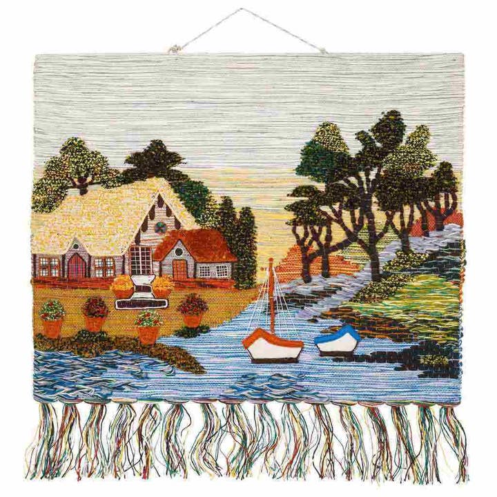 Decoratief ambachtelijk geweven wandtapijt van jute voor wholesale door Creaciones Meng