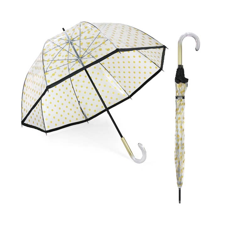 Cuatrogotas - Wholesale Umbrella - Women's - Don Algodón Transparent Polka Dot Dome Umbrella, Ref-DA10061