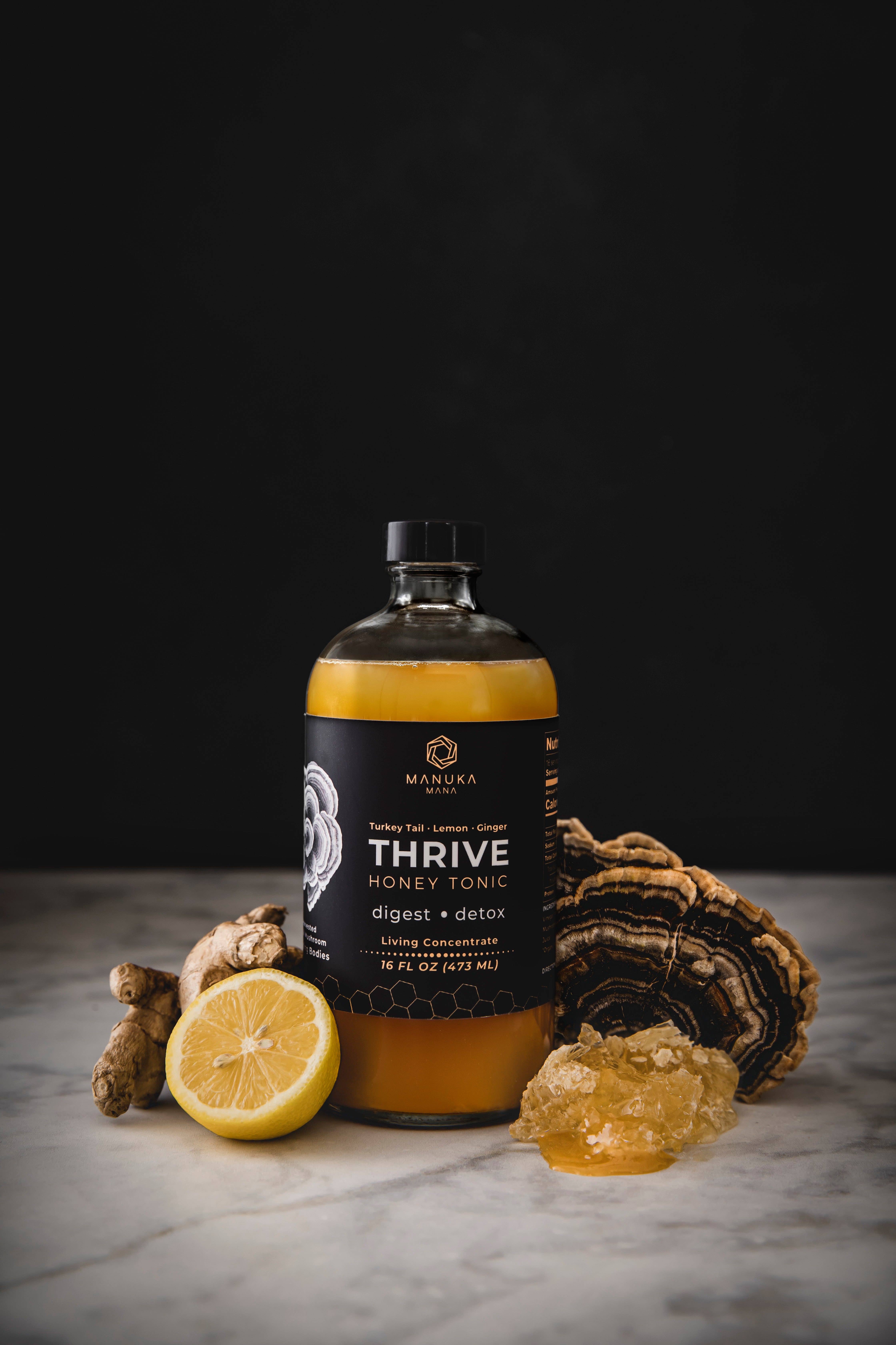 Manuka Mana - Wholesale Wellness Juice/Tonic - Turkey Tail THRIVE Honey Tonic1
