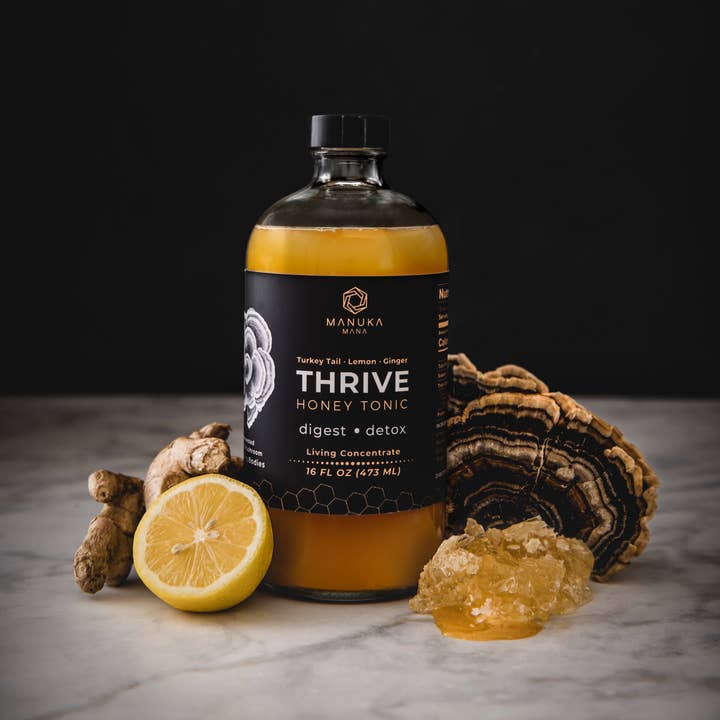 Manuka Mana - Wholesale Wellness Juice/Tonic - Turkey Tail THRIVE Honey Tonic1