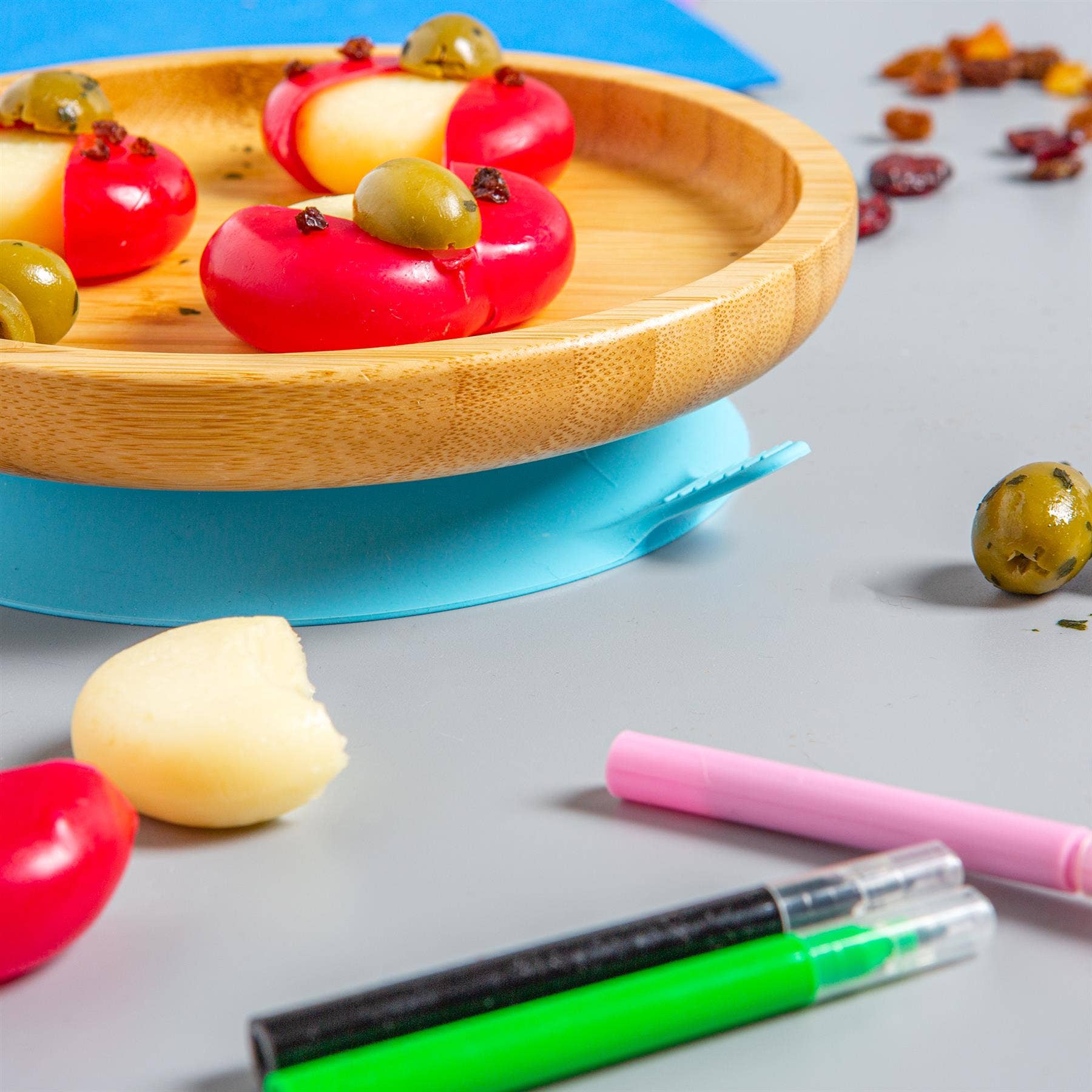 Rinkit Ltd – Engroshandel Middagstallerken – Børn og baby – Lille spisestue børn bambus suge rund plade13