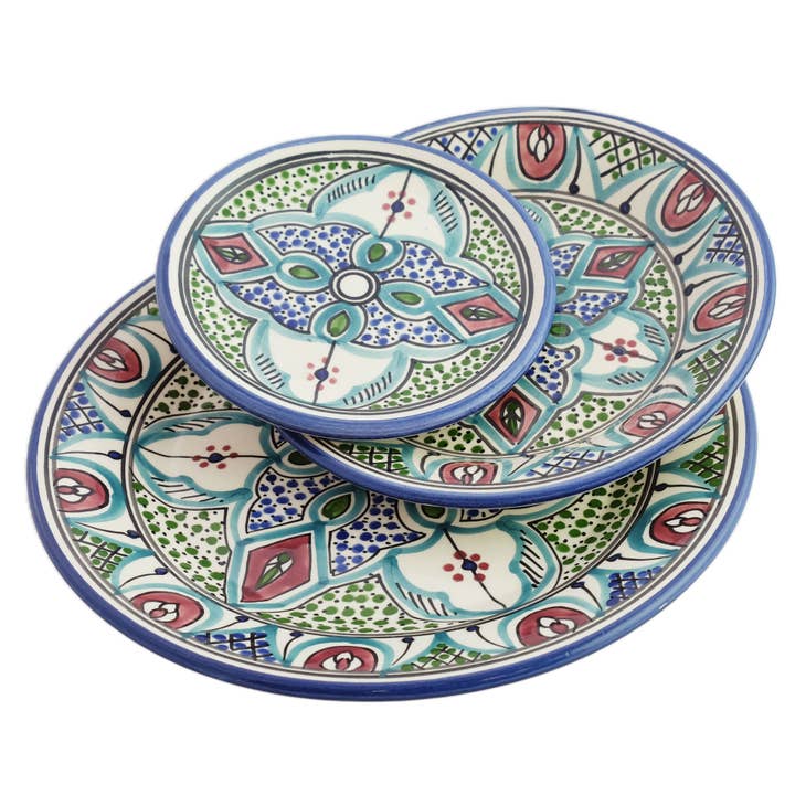 Sobremesa – wholesale Tallrikar – 6" Handmålad Amira Tapas Tallrik, Servis