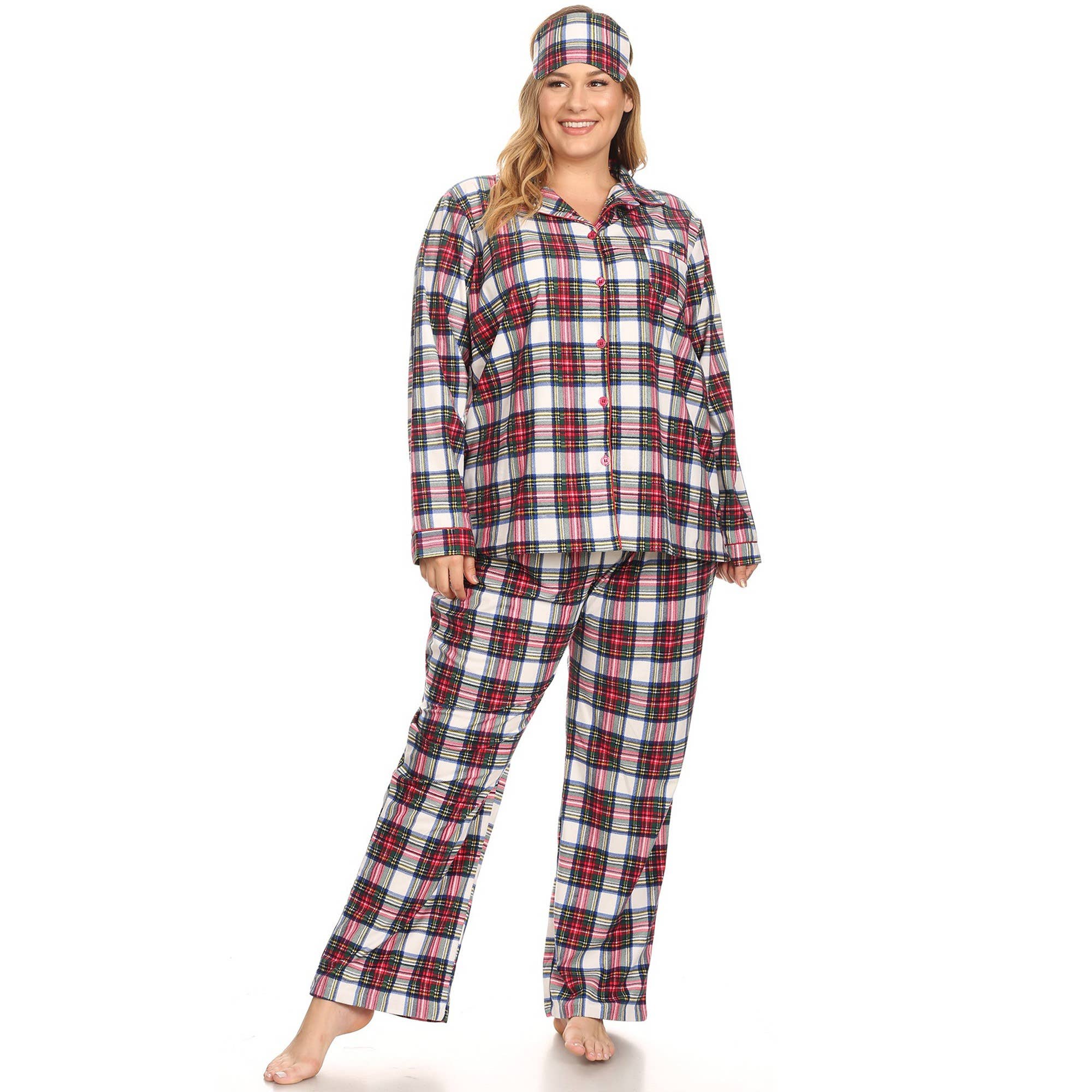 WHITE MARK - Wholesale Pyjamaset - Dames - Drie-delig Pyjama Set - Plus Size3