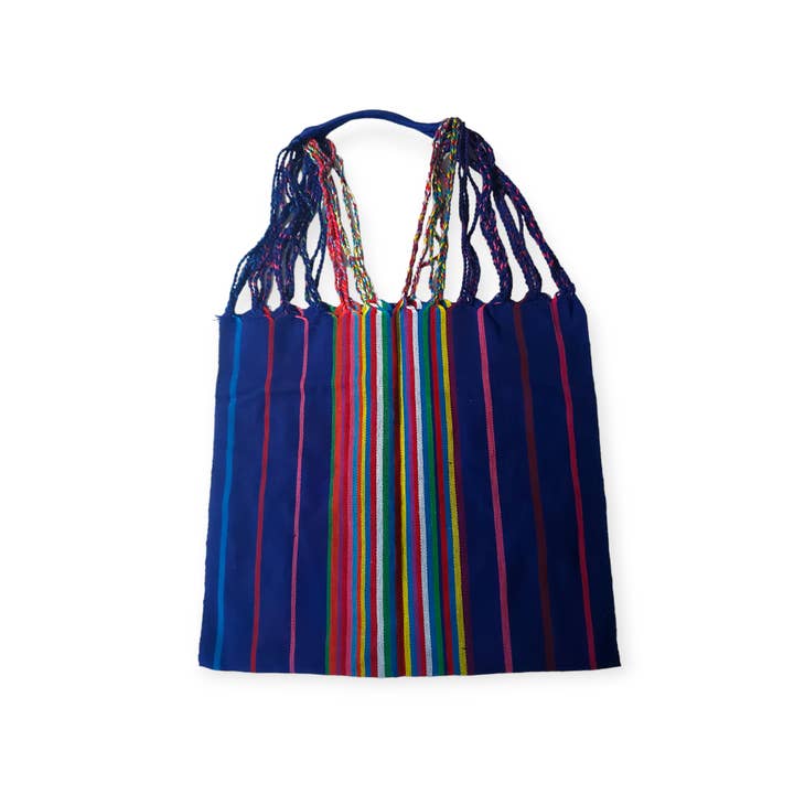 The Little Pueblo - Vente Tote bag – femme - Sac fourre-tout tissé à rayures mexicaines, hamac de Chiapas, fait main pour femme29