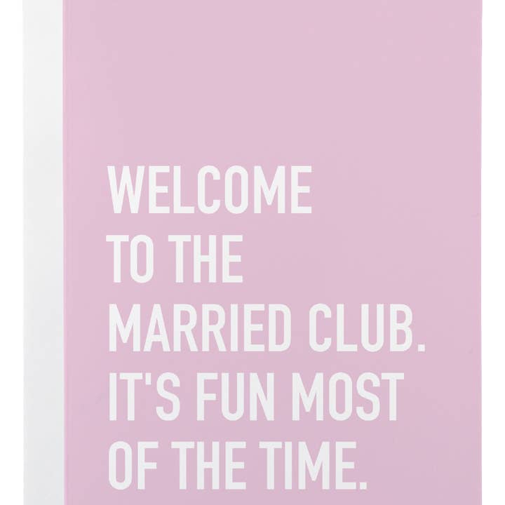 Married Club Card for wholesale by Classy Cards Creative