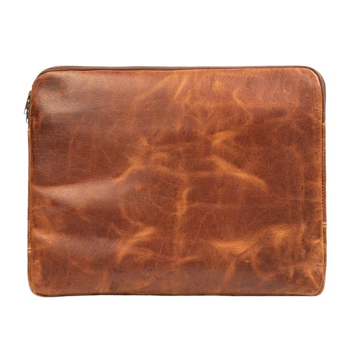 Tan Laptop Sleeve for wholesale by Classy Leather Bags
