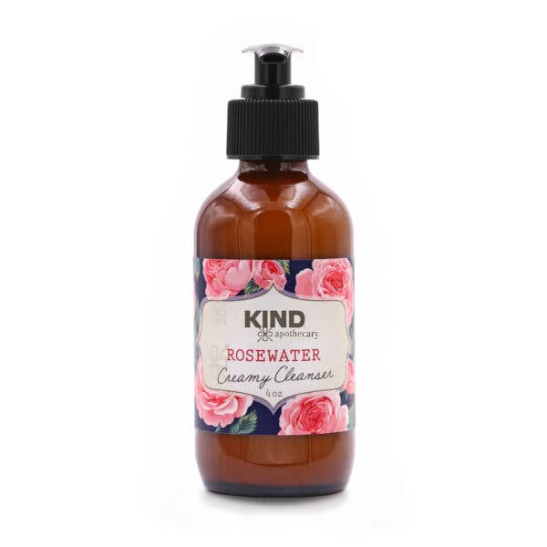 Nettoyant crémeux d'eau de rose pour la vente par KIND apothecary