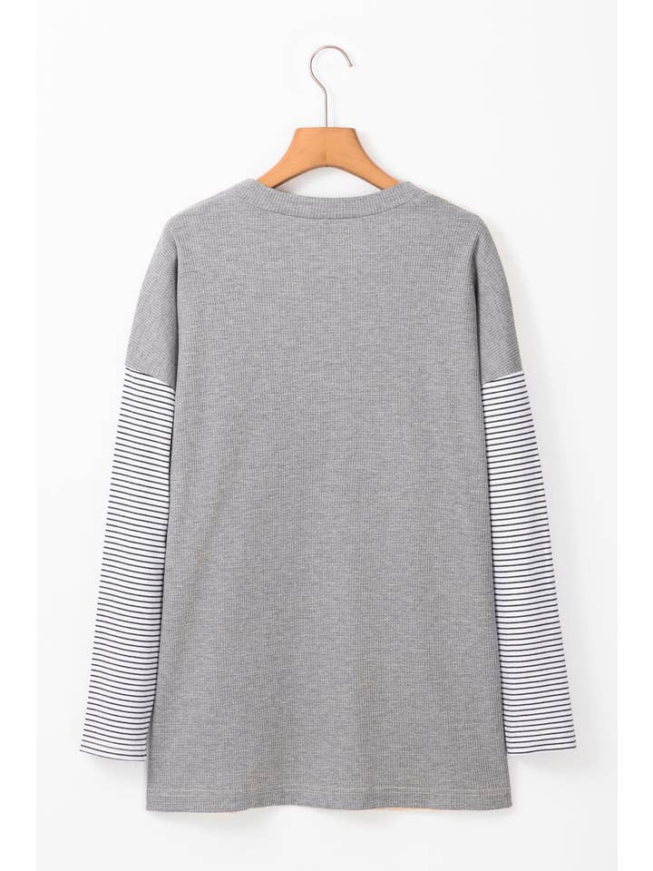 Stripe Colorblock Open Front Cardigan for wholesale on Faire