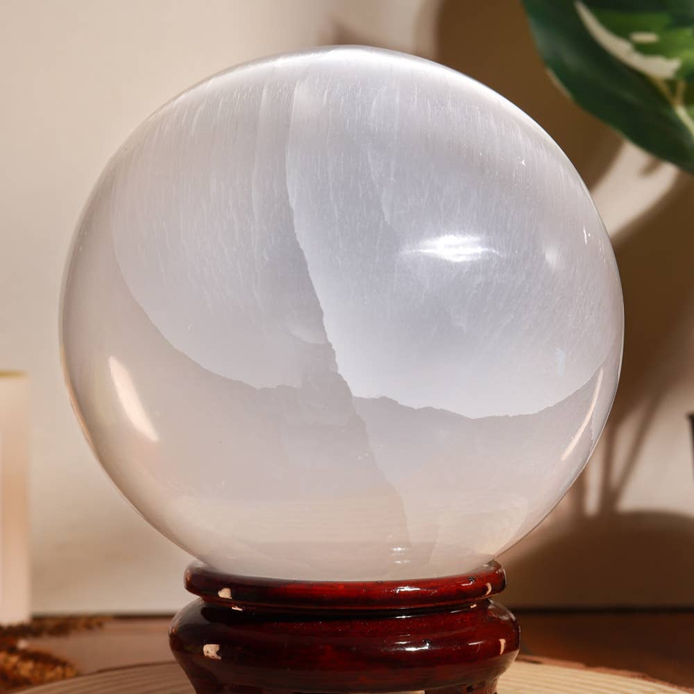 Natures Artifacts Inc - Wholesale Spiritual Stone/Crystal - Selenite Sphere XL | Crystal Sphere 7