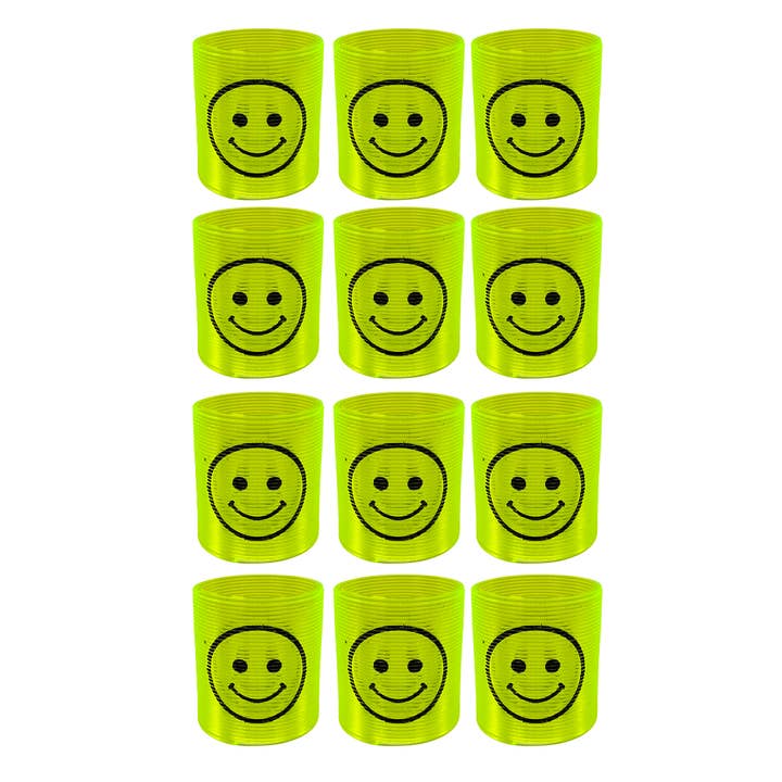 Plush Appeal LLC - Wholesale Party Favor - 1.4" Emoji Face Mini Coil Spring - Assorted (Dozen)