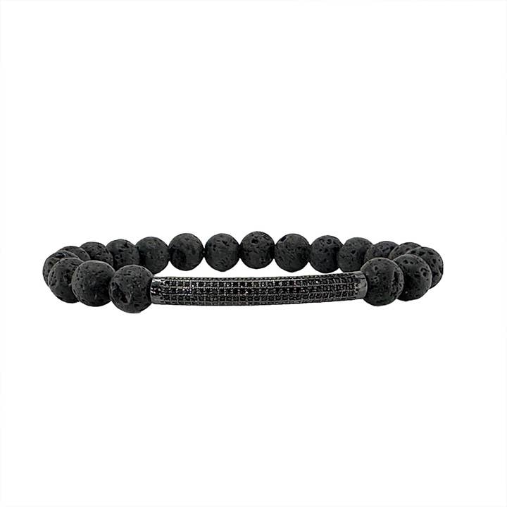 Kevin’s Black Diamond Bar Men's Bracelet for wholesale by Love, Lisa