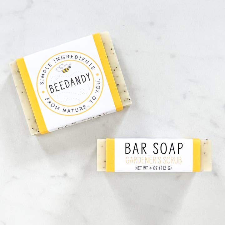 Barzeep, Gardener's Scrub, volledig natuurlijk, 4 oz voor wholesale door Beedandy