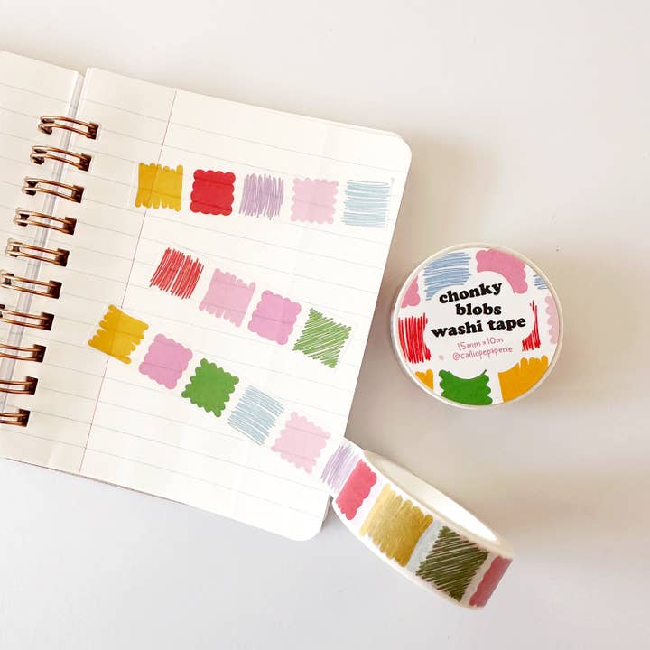Chonky Blobs Washi Tape for wholesale by Calliope