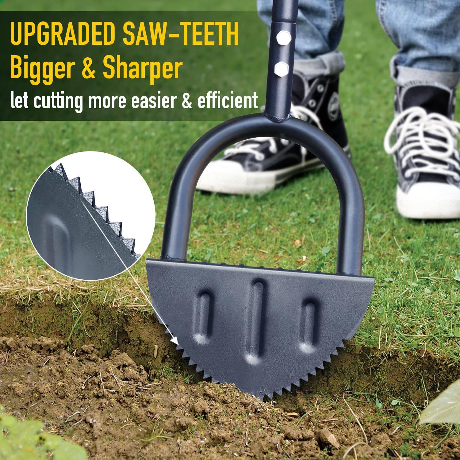VIGOR - Wholesale Garden Tool - Tooth Blade Lawn Edger Tool,3 Pieces Removable Lawn Edger5