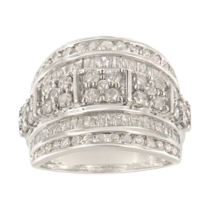 .925 Sterling Silber 2.0 Cttw Diamant konischer Cocktailring für den Großhandel von Infinite Jewels