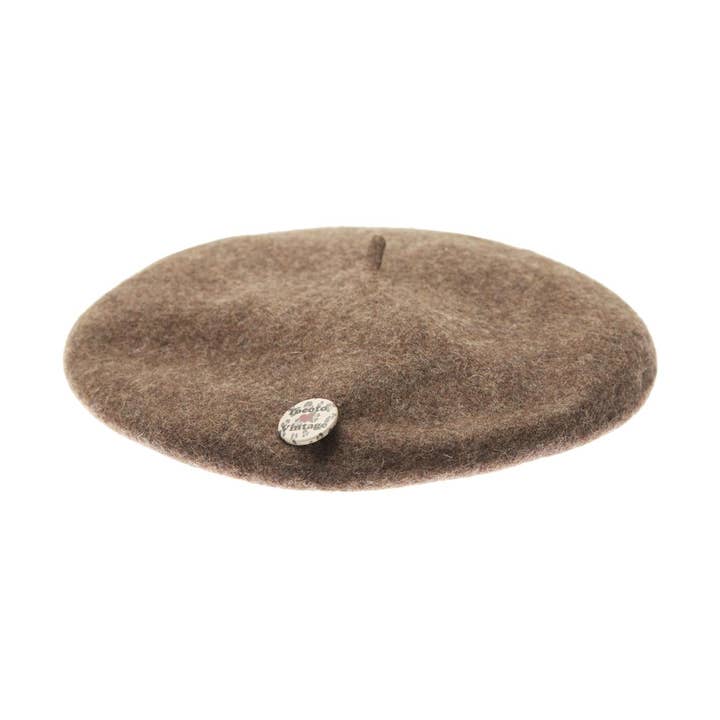 Brown Wool Beret W73423 for wholesale on Faire0