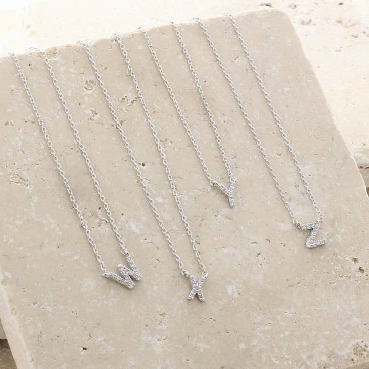 Bearfruit Jewelry - Wholesale Pendant/Charm Necklace - Crystal Initial Necklace6