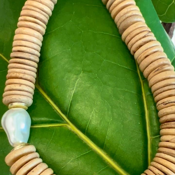 Grace Designs - Wholesale Beaded/Pearl Necklace - Coconut Shell Bead Necklace