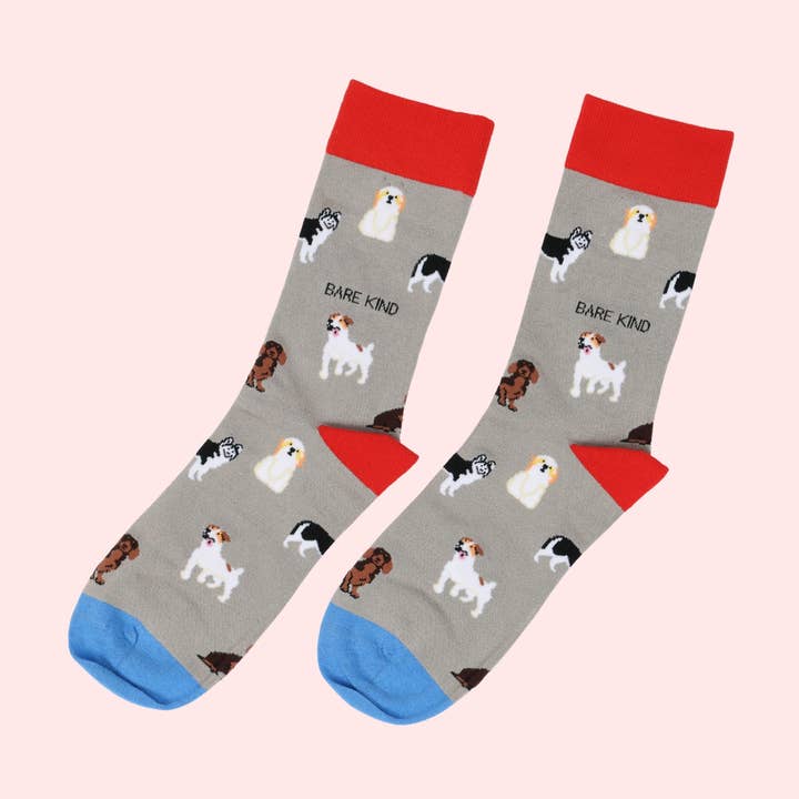 Grey Dogs Socks | Bamboo Socks | Grey Socks for wholesale by Bare Kind Socks