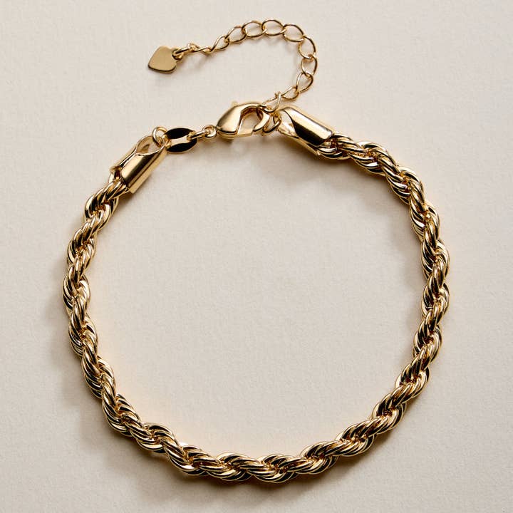 Gold Filled Rope Chain Bracelet for wholesale by Frem
